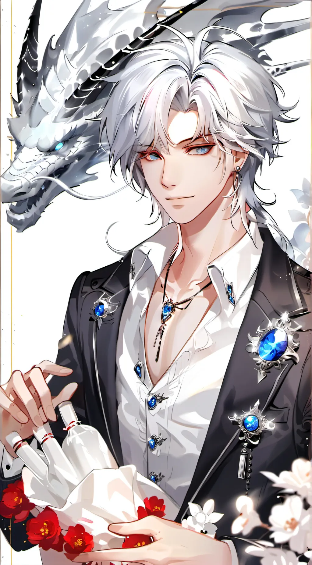 ai character: 💙Prince Siegfried🤍 background