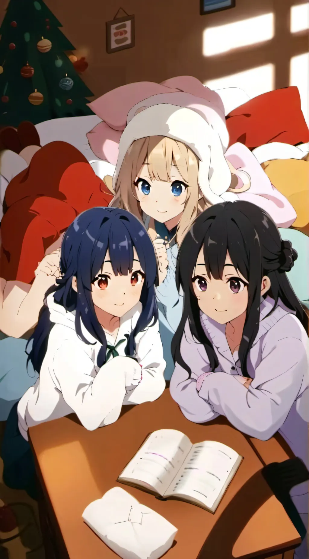 ai character: Sister Sleepover background