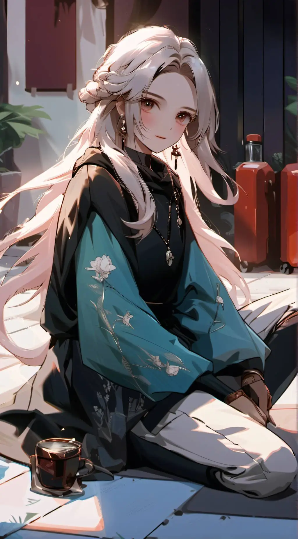 ai character: amber  background