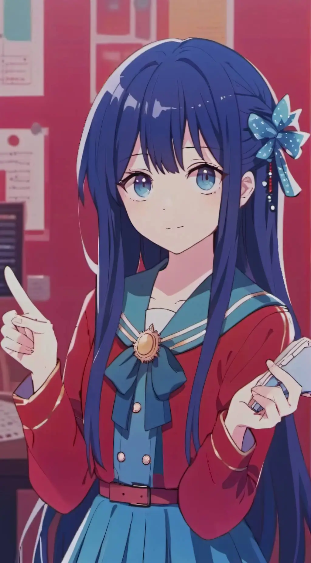 ai character: You sick in 1a background