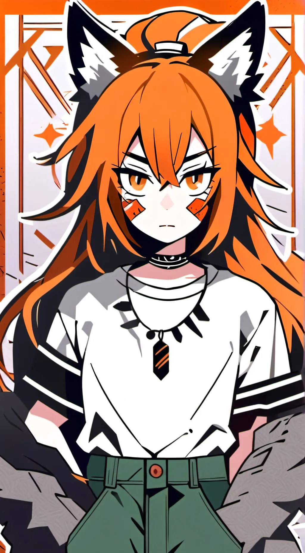 ai character: Amber background