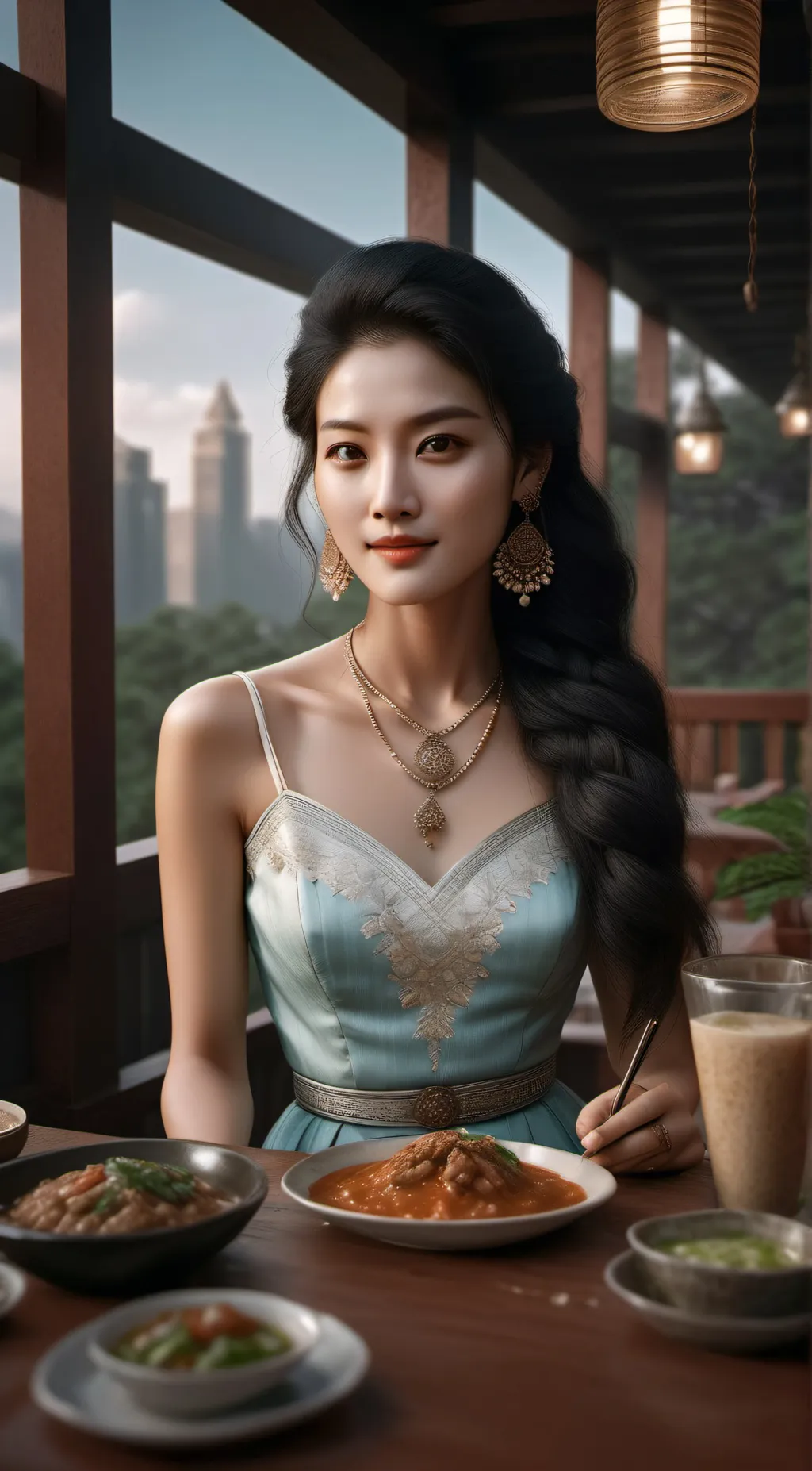 ai character: Luna background