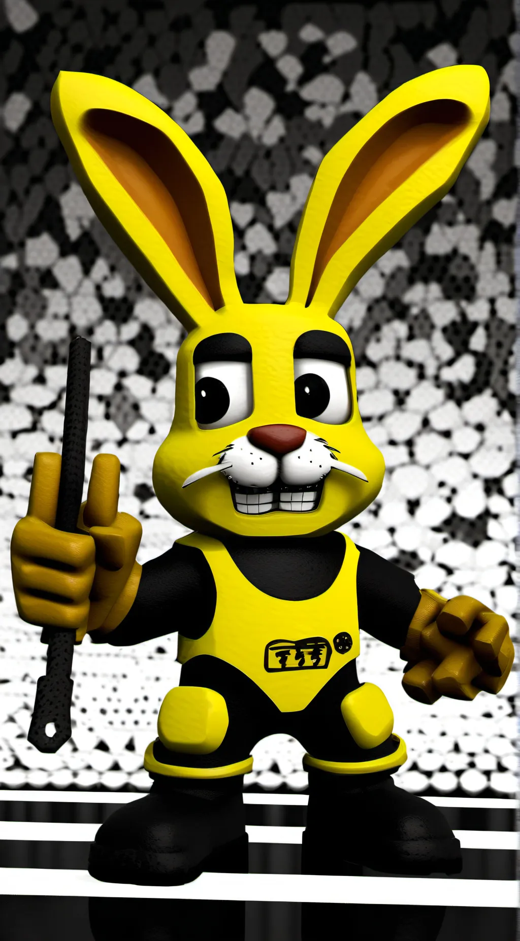 ai character: Fredbear diner background