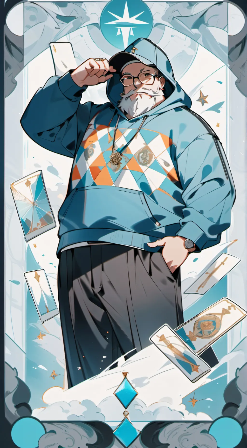 ai character: Caseoh background