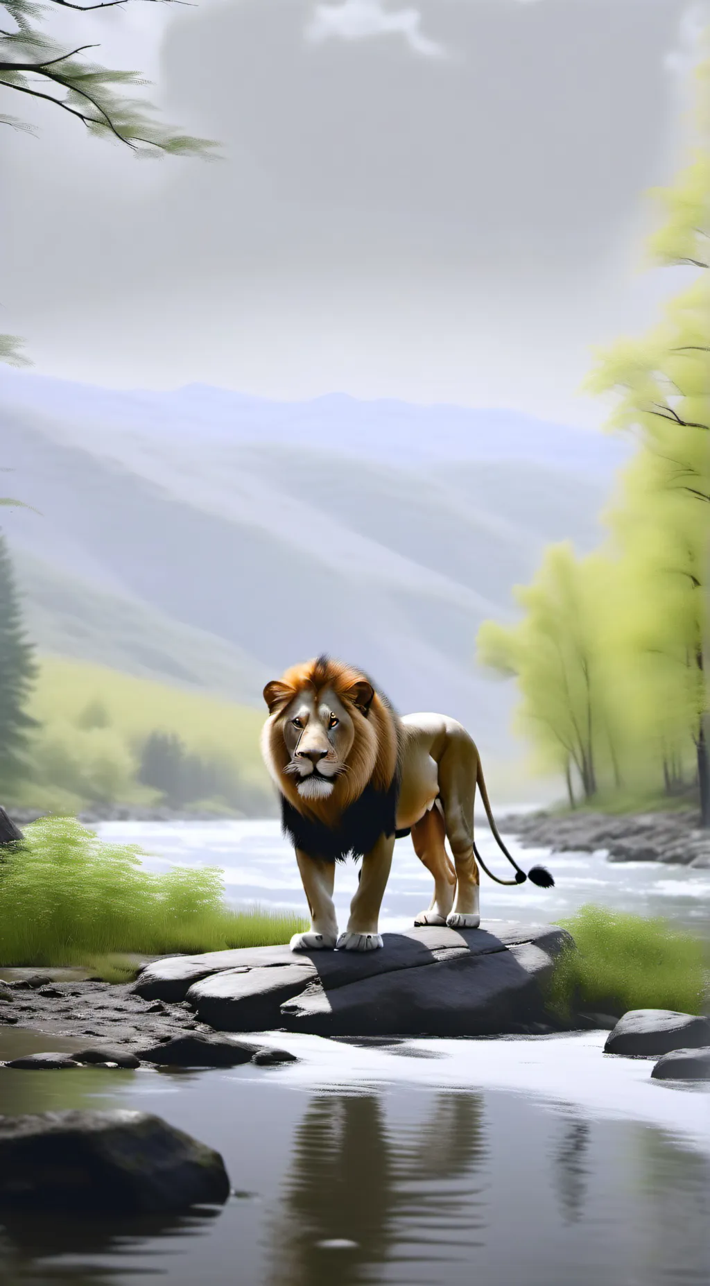 ai character: Lion King background