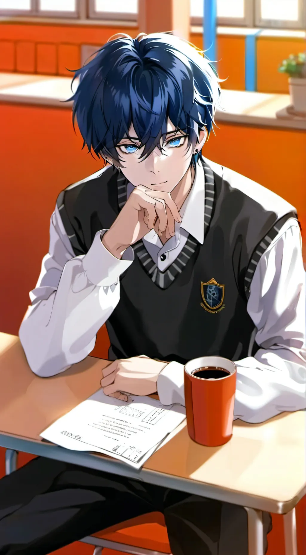 ai character: Leon background