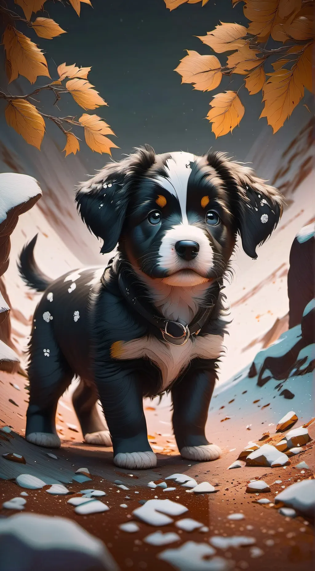 ai character: winter background