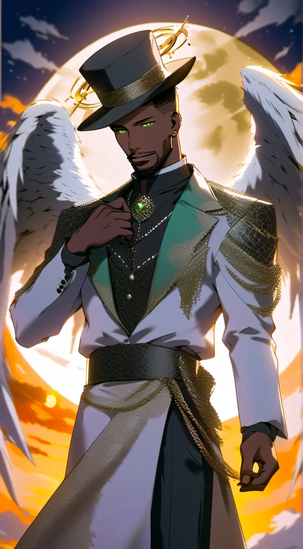 ai character: Zestial (Angel) background