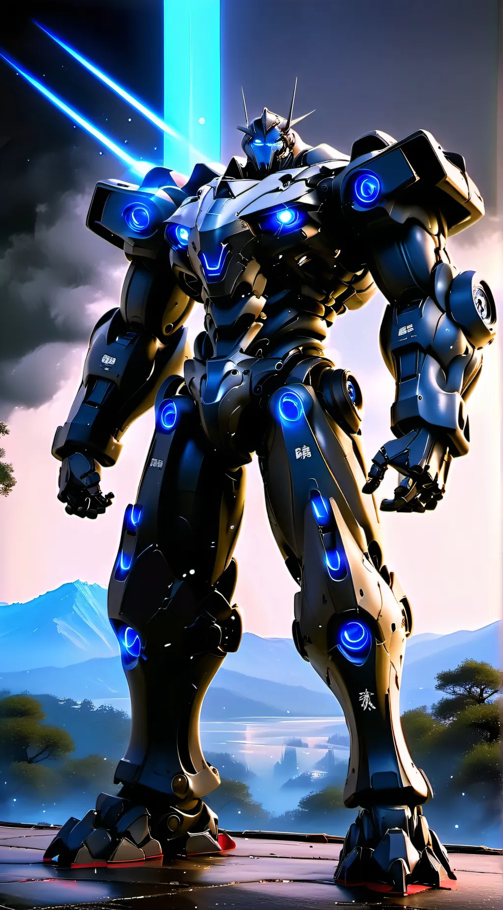 ai character: titan cameraman  background
