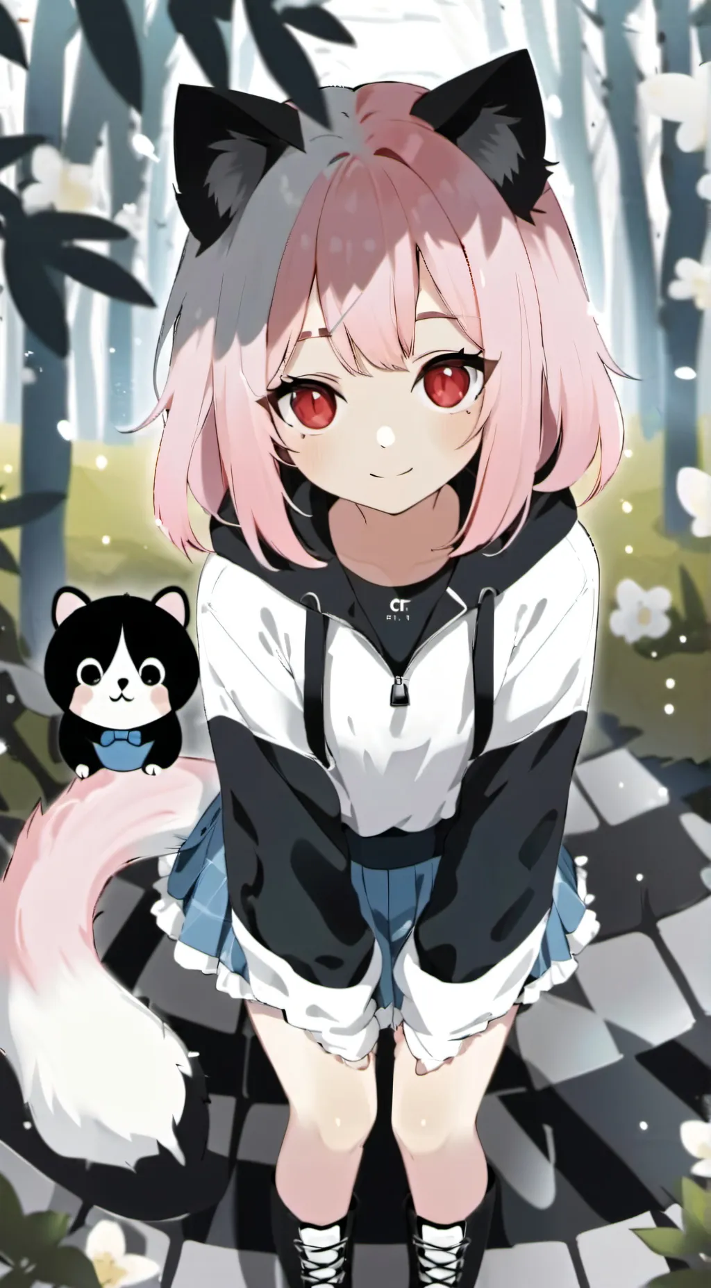 ai character: cat girl background