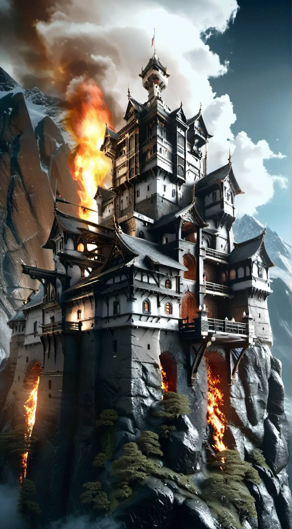 ai character: Mha-Fire Castle background