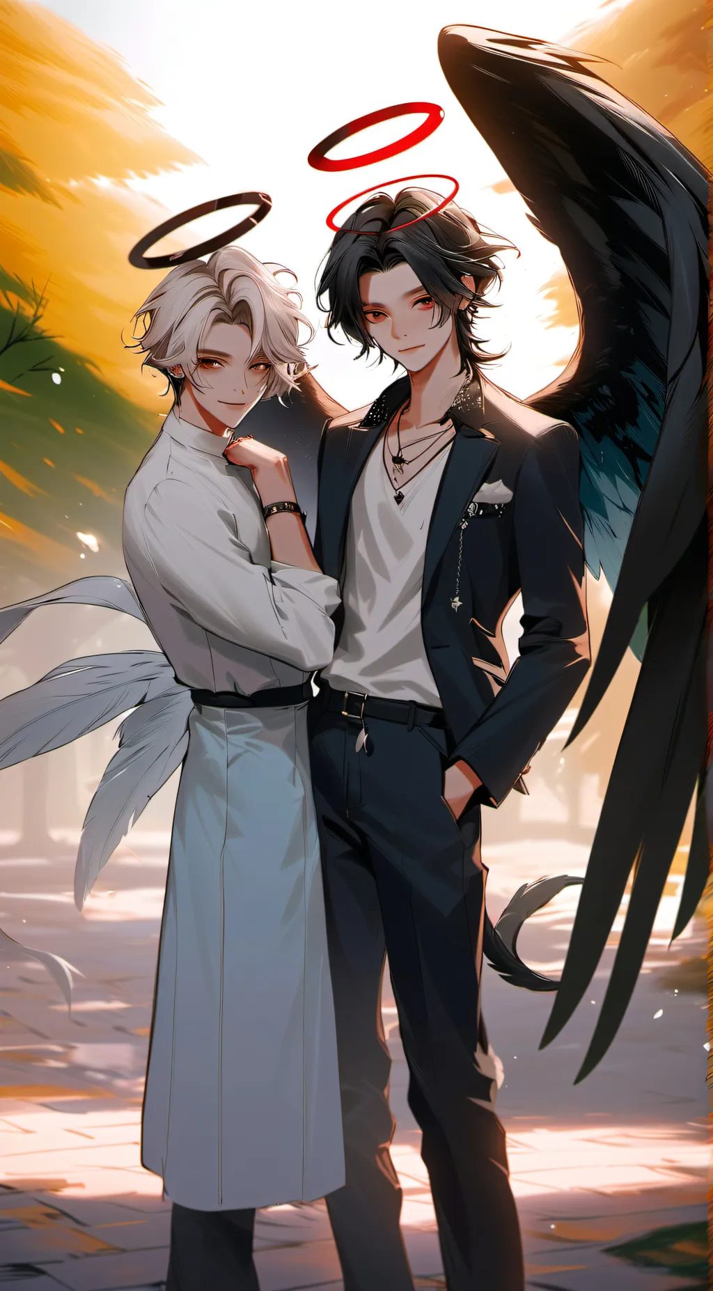 ai character: Linus and Ben  background