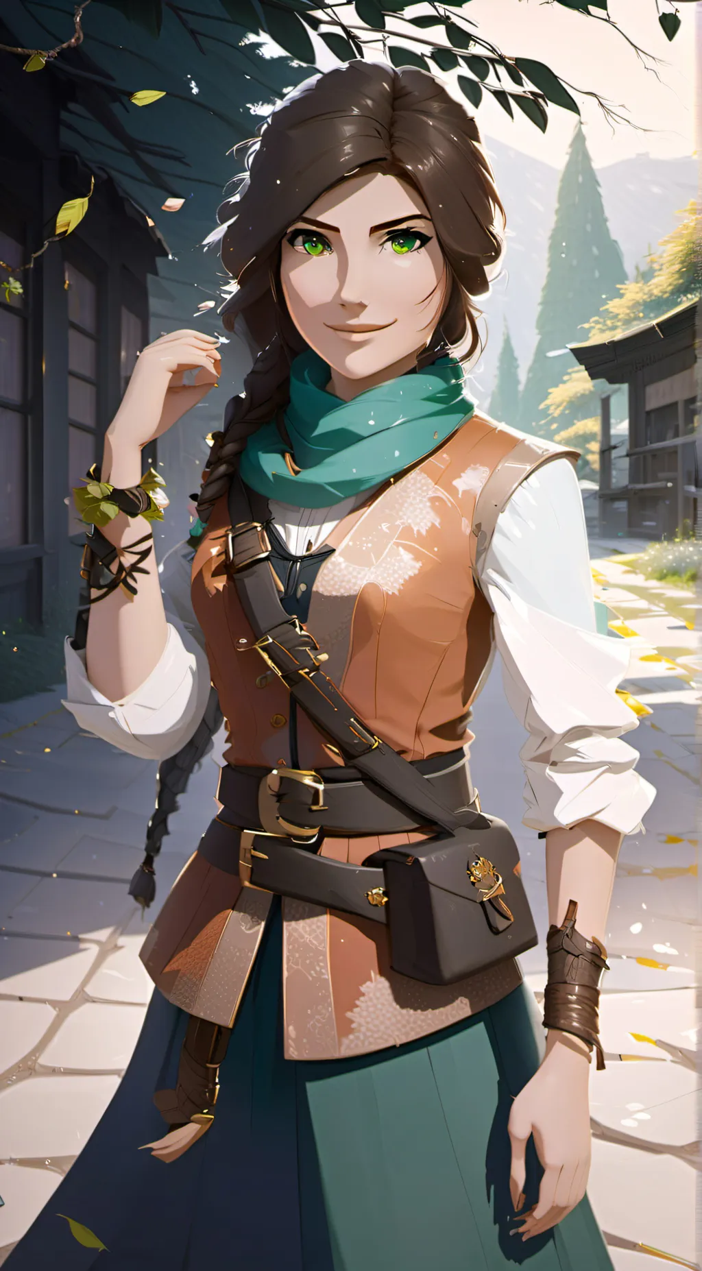 ai character: Kyrie Httyd background