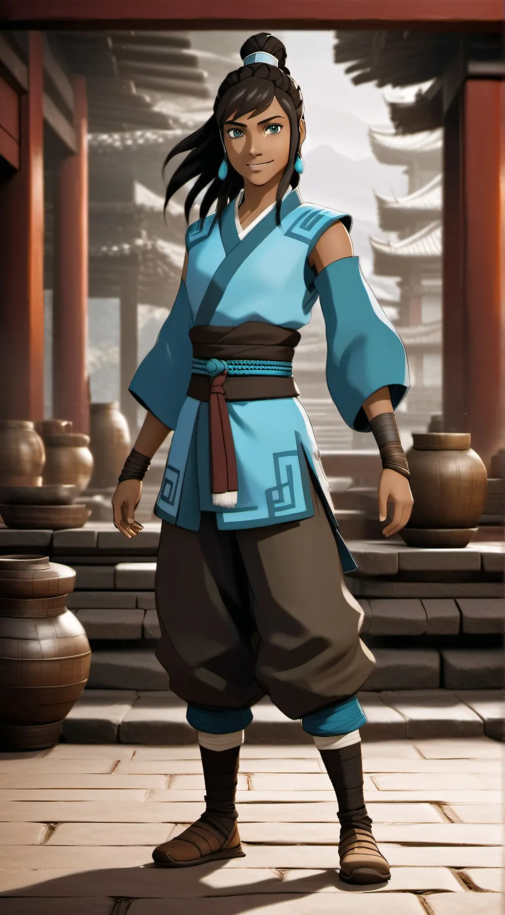 ai character: Korra.  background