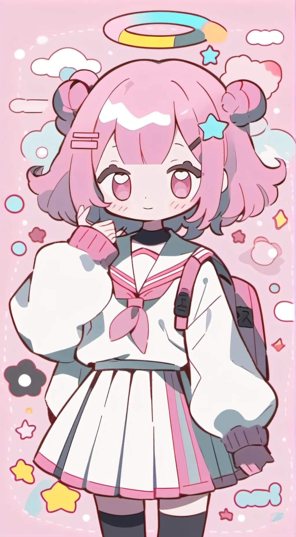 ai character: random girl background