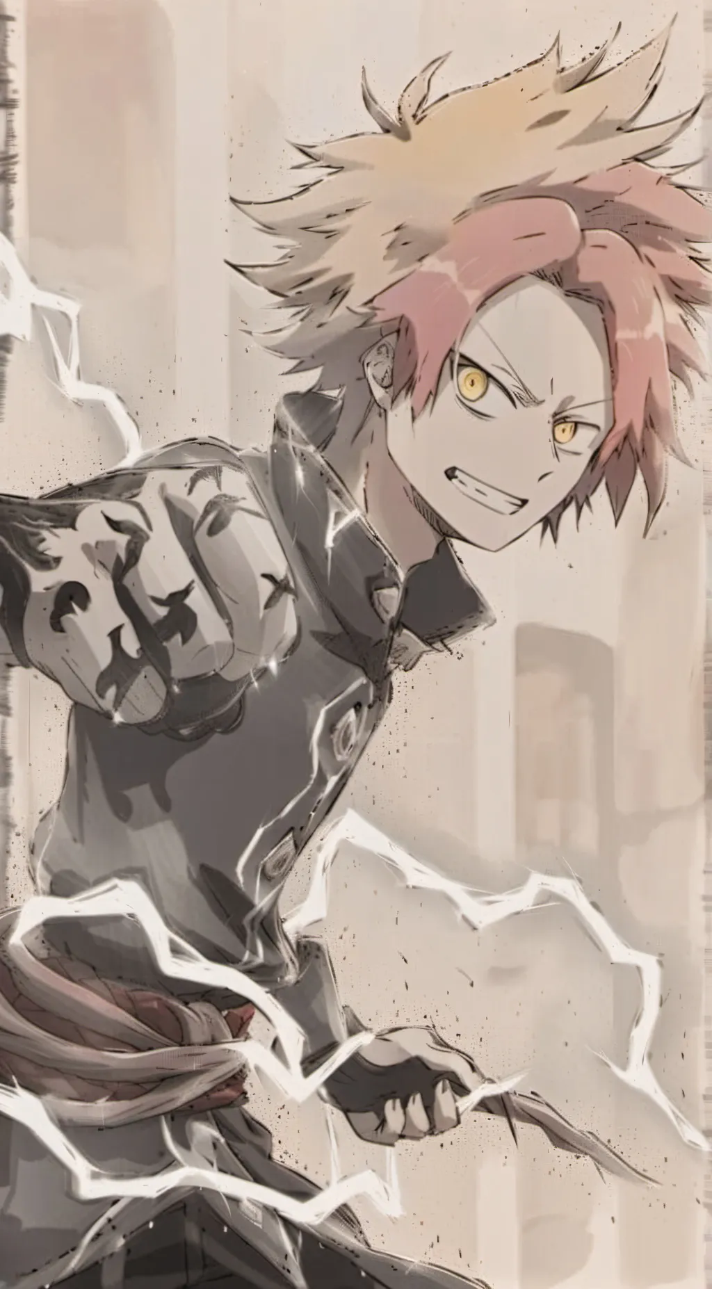 ai character: Denki Kaminari  background