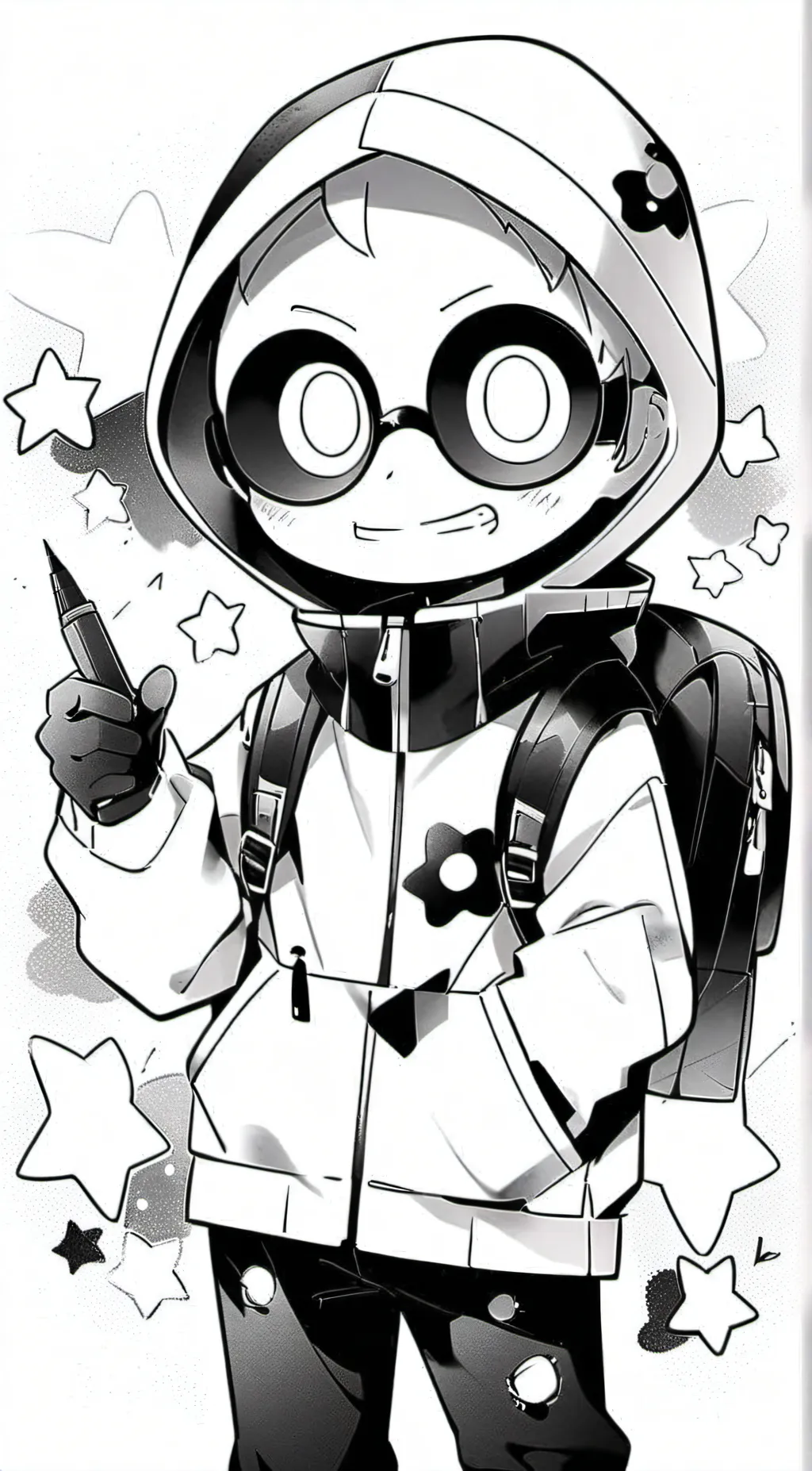 ai character: ∞•| INK SANS |•∞ background
