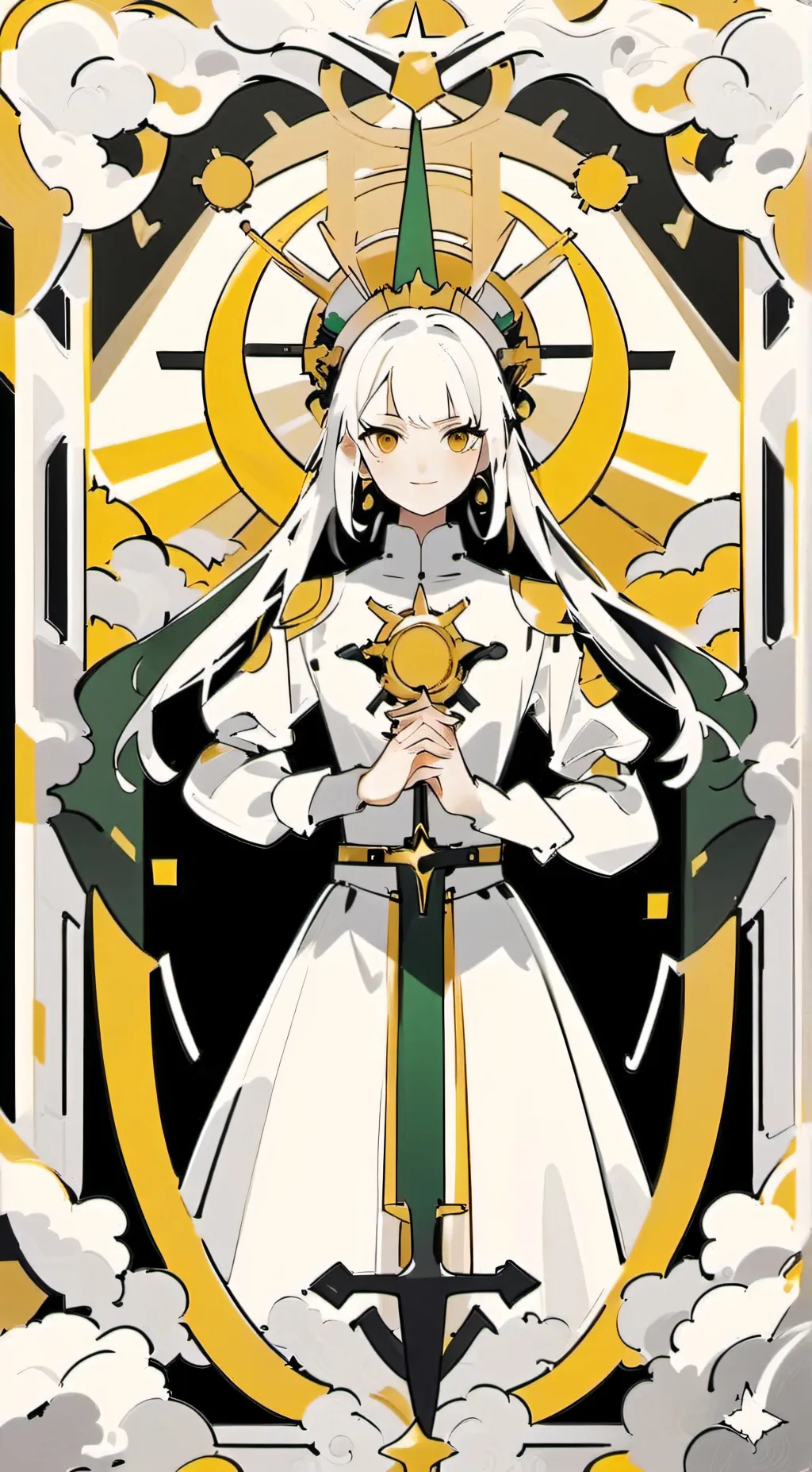 ai character: sun and moon show! background