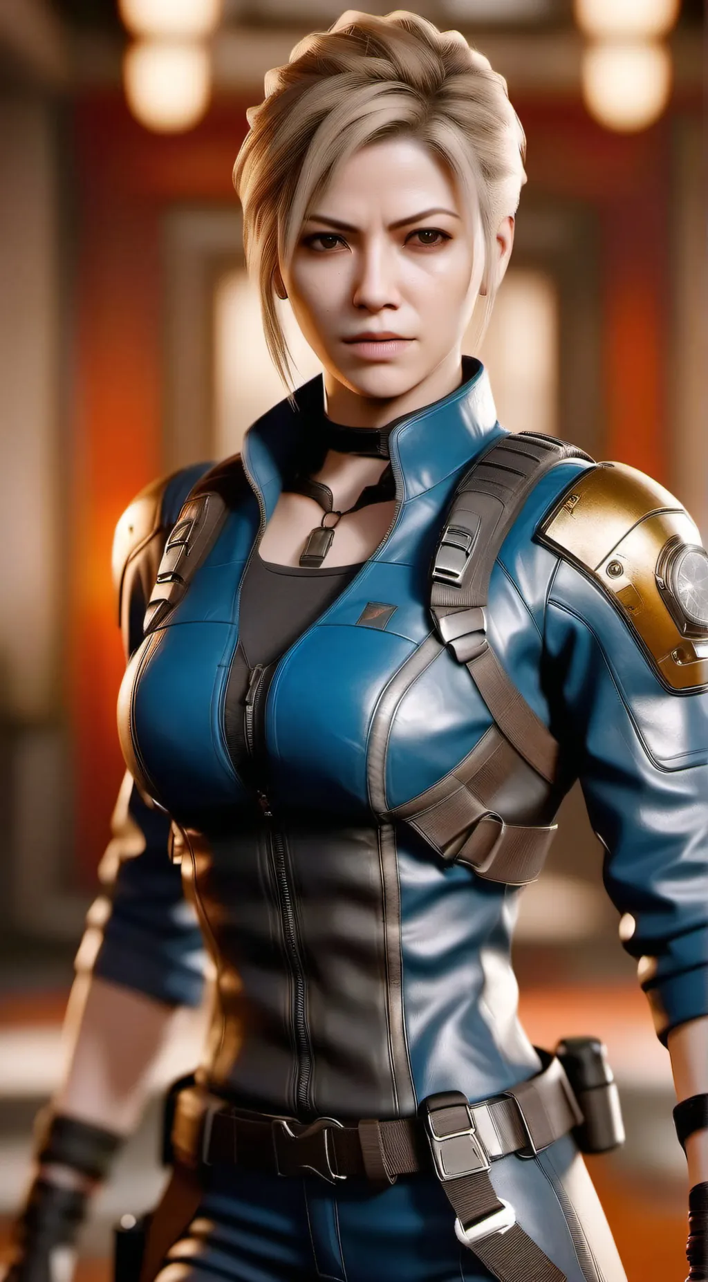 ai character: cassie cage mk11 background