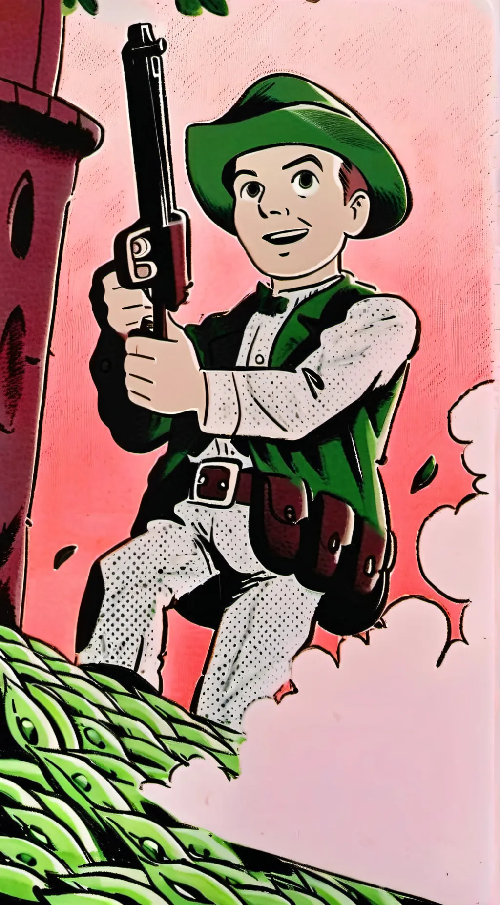 ai character: Pea shooter background