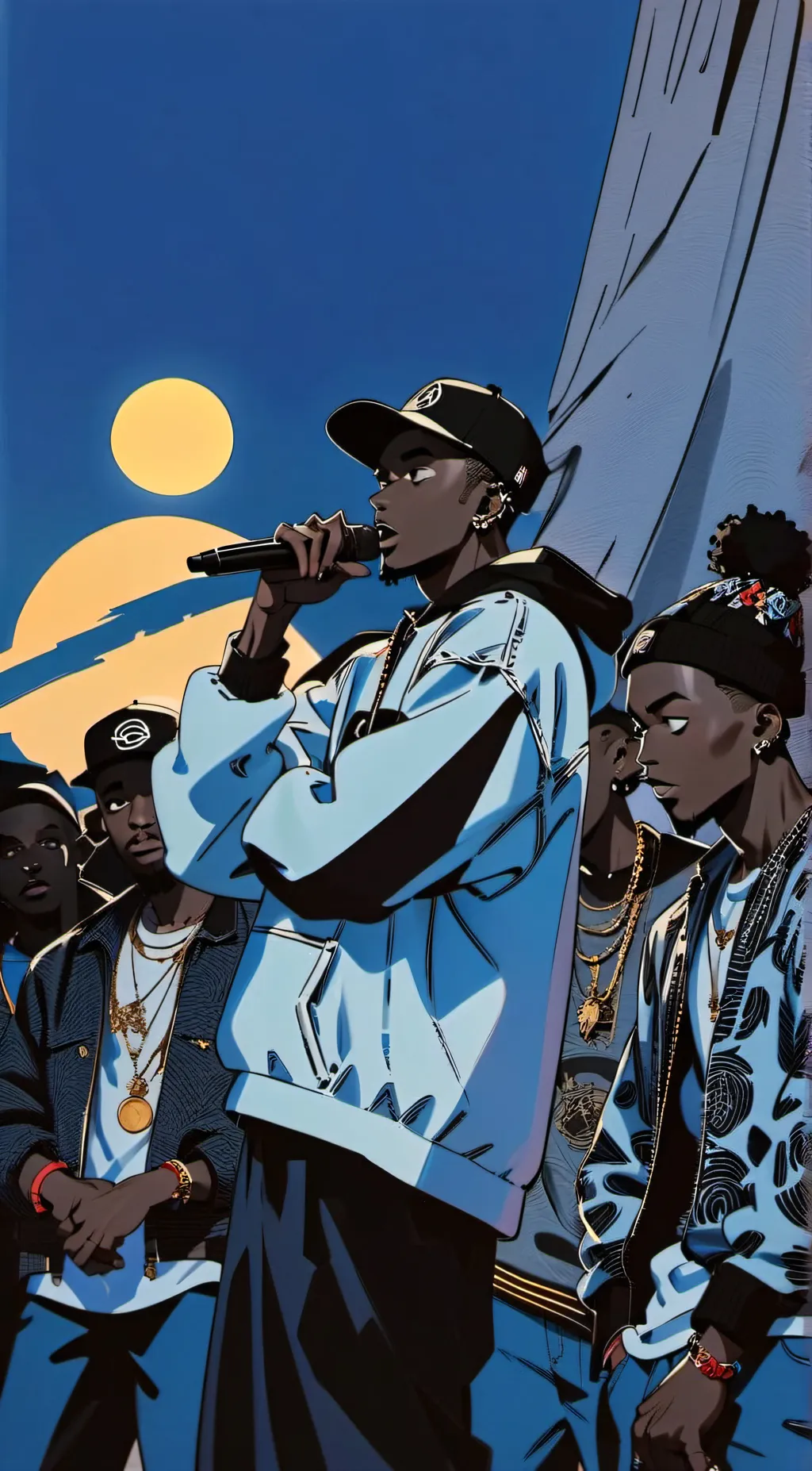 ai character: Rap story background