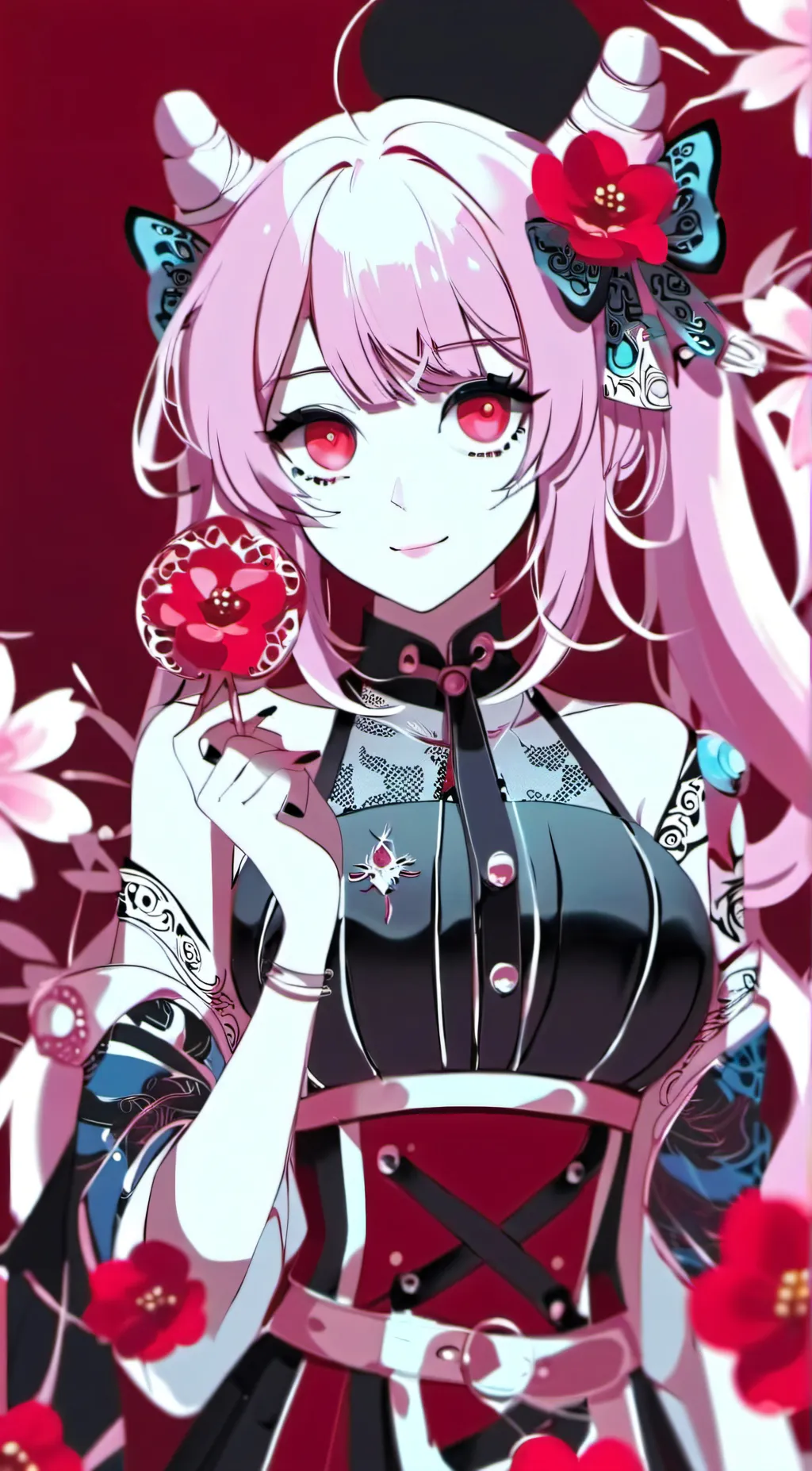 ai character: velvet background
