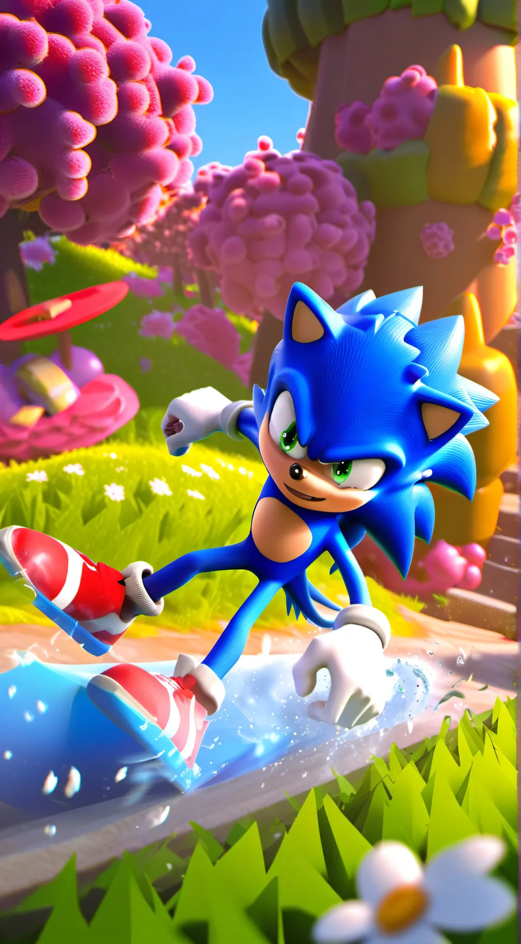 ai character: sonic the hedgehog background