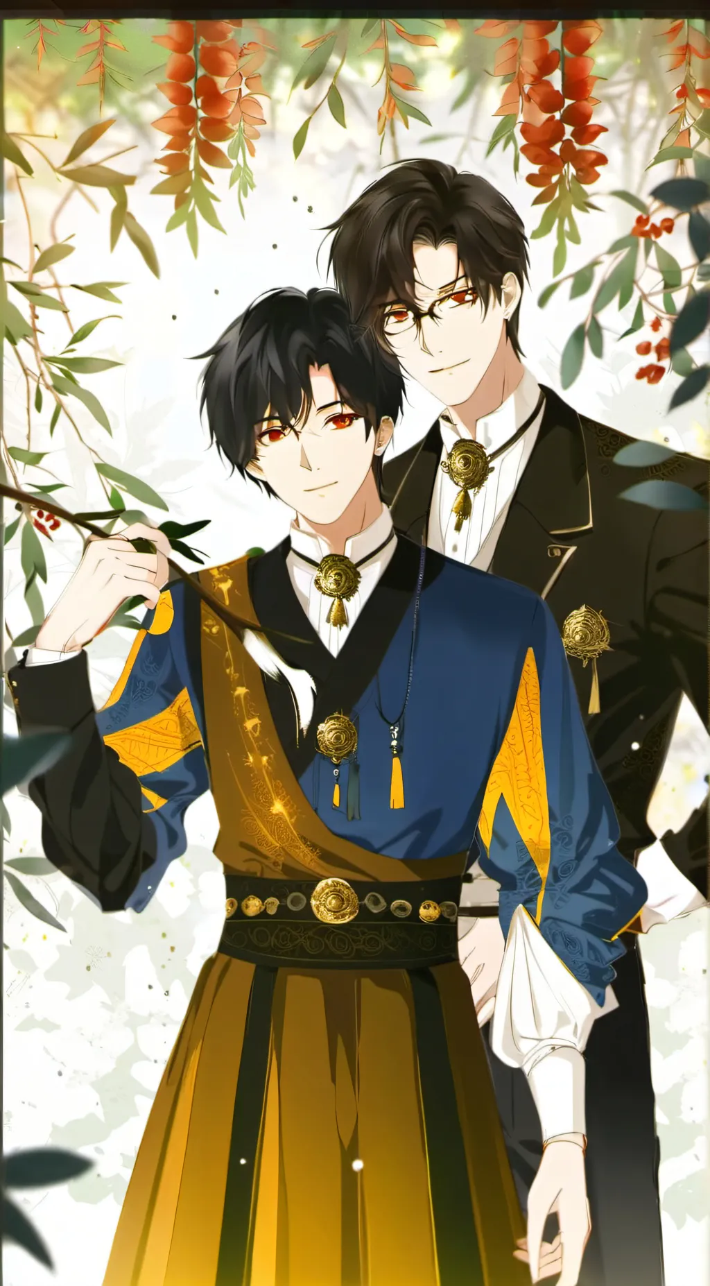 ai character: david and mark  background