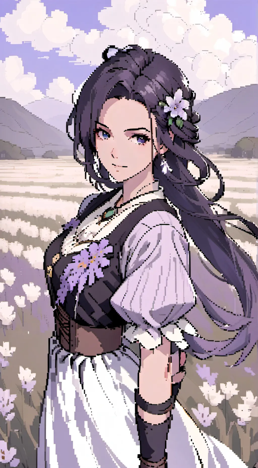 ai character: Violet Raven background