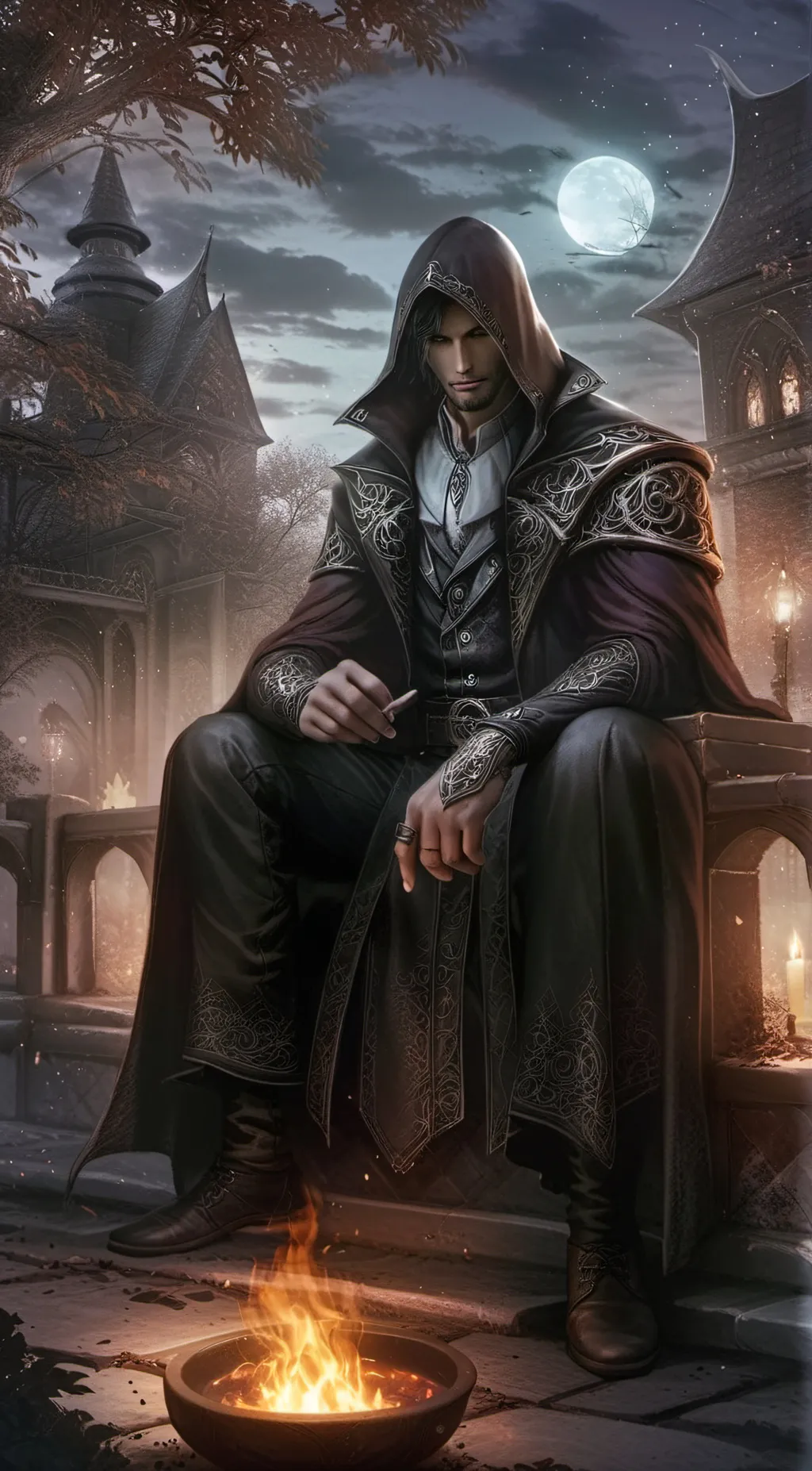 ai character: Lone mage background