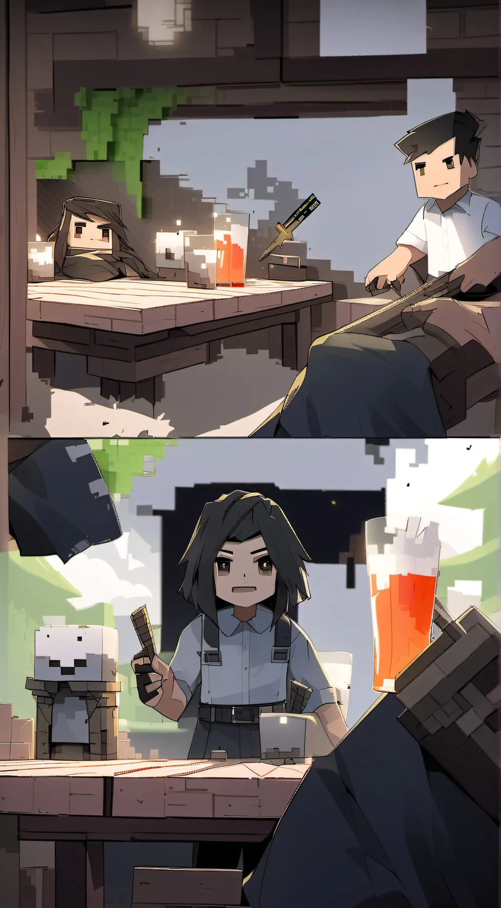 ai character: RARE PAIR! background