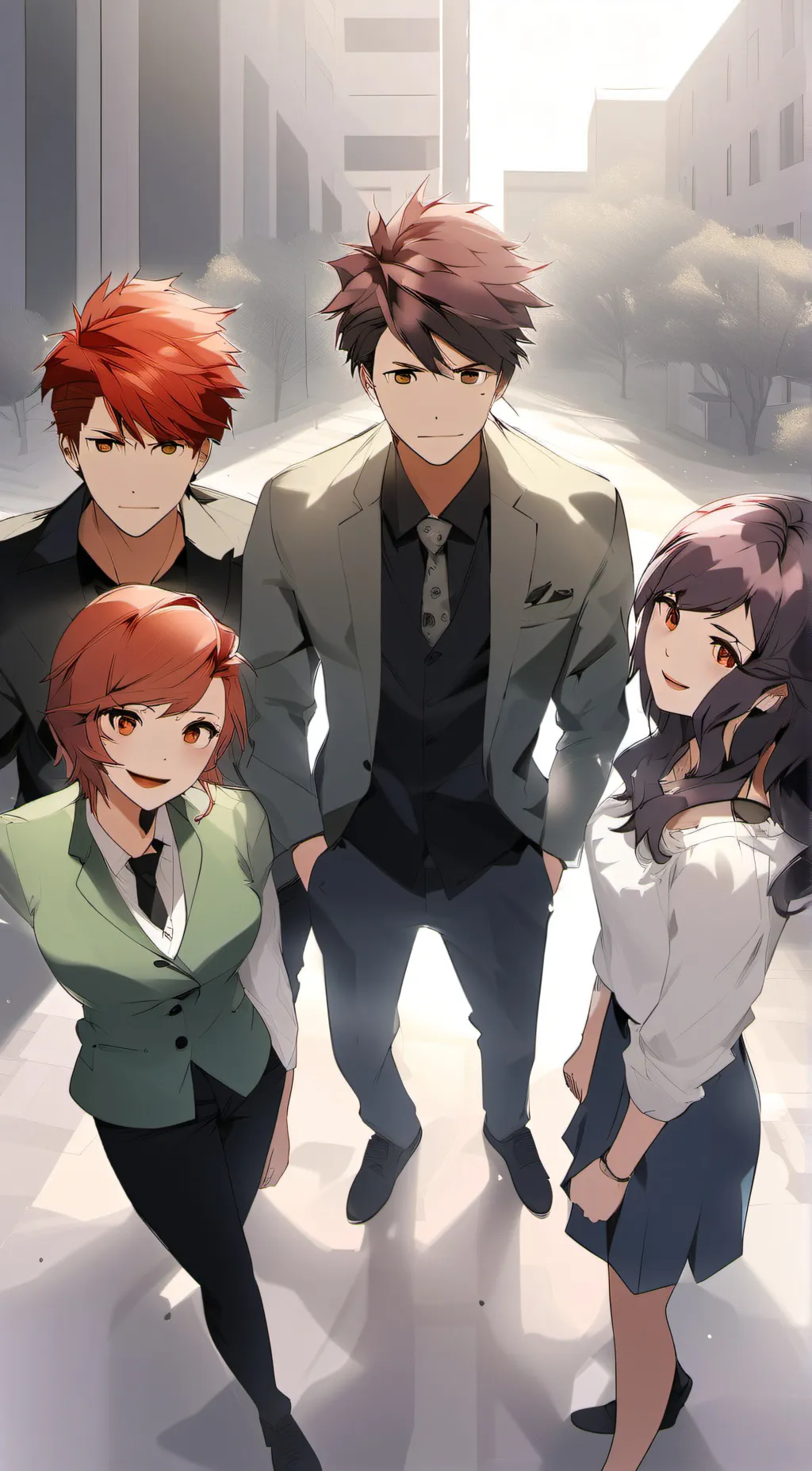 ai character: old friends  background