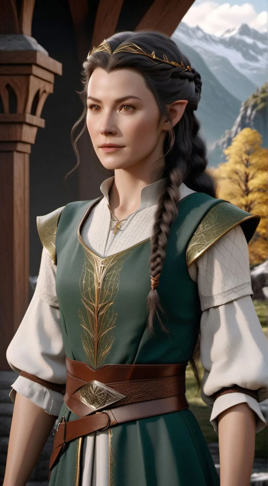 ai character: Arwen  background