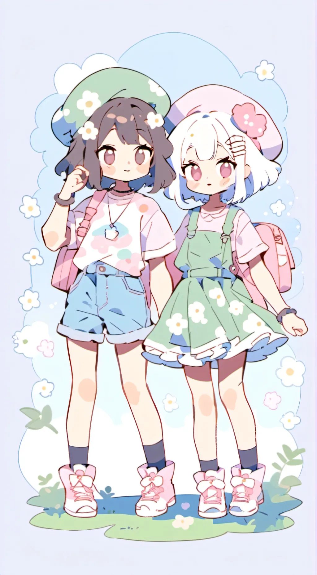ai character: lilly and star background
