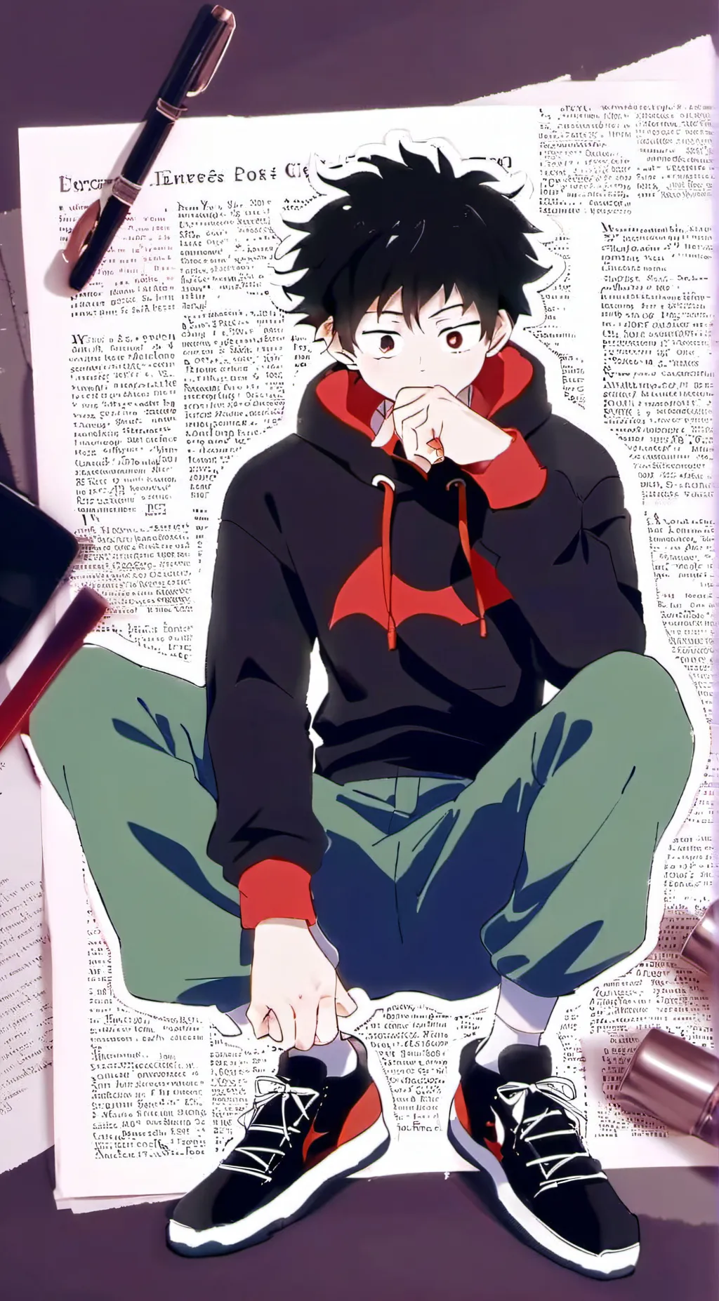ai character: Vigillanty deku  background