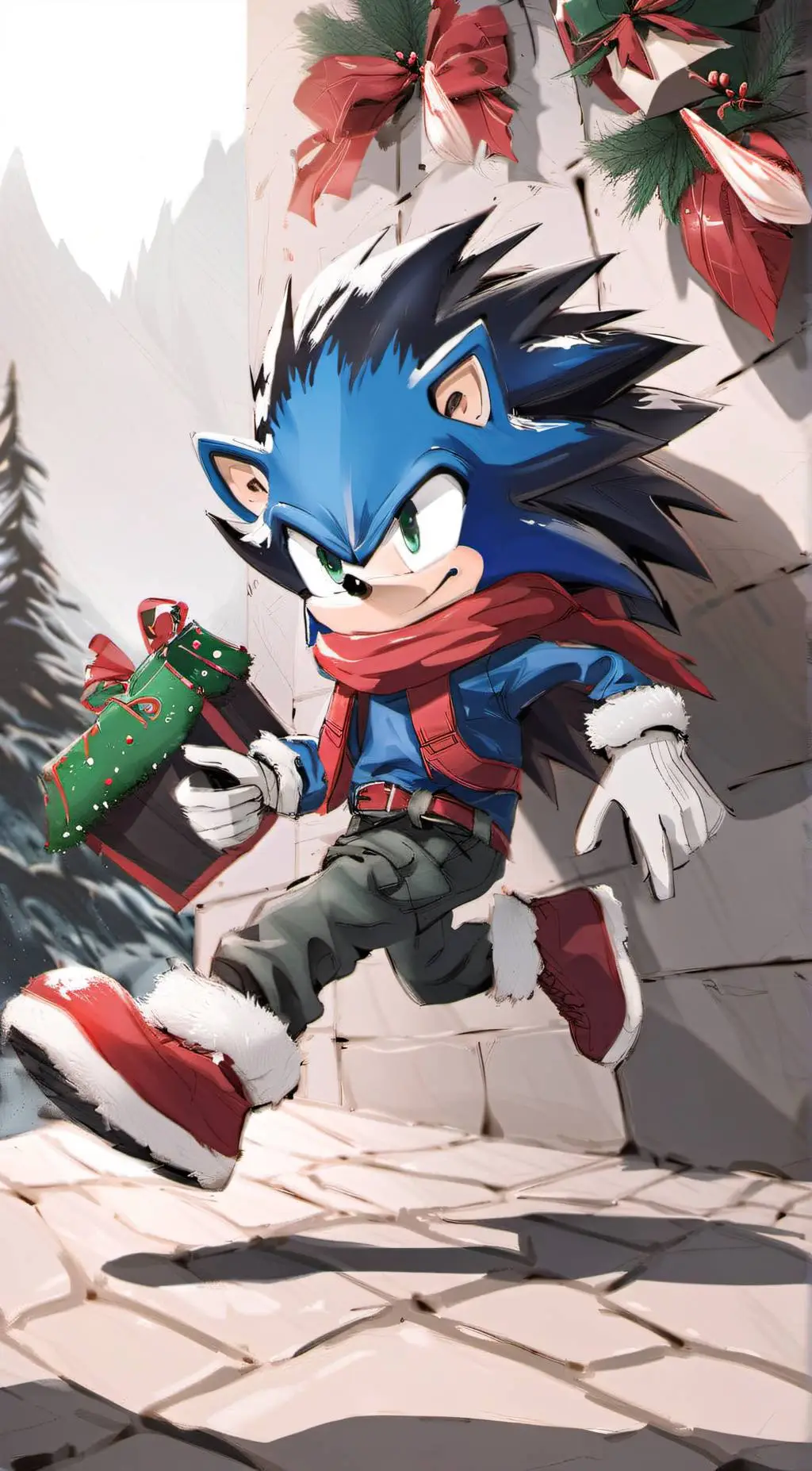 ai character: Sonic crew🎅🎄 background