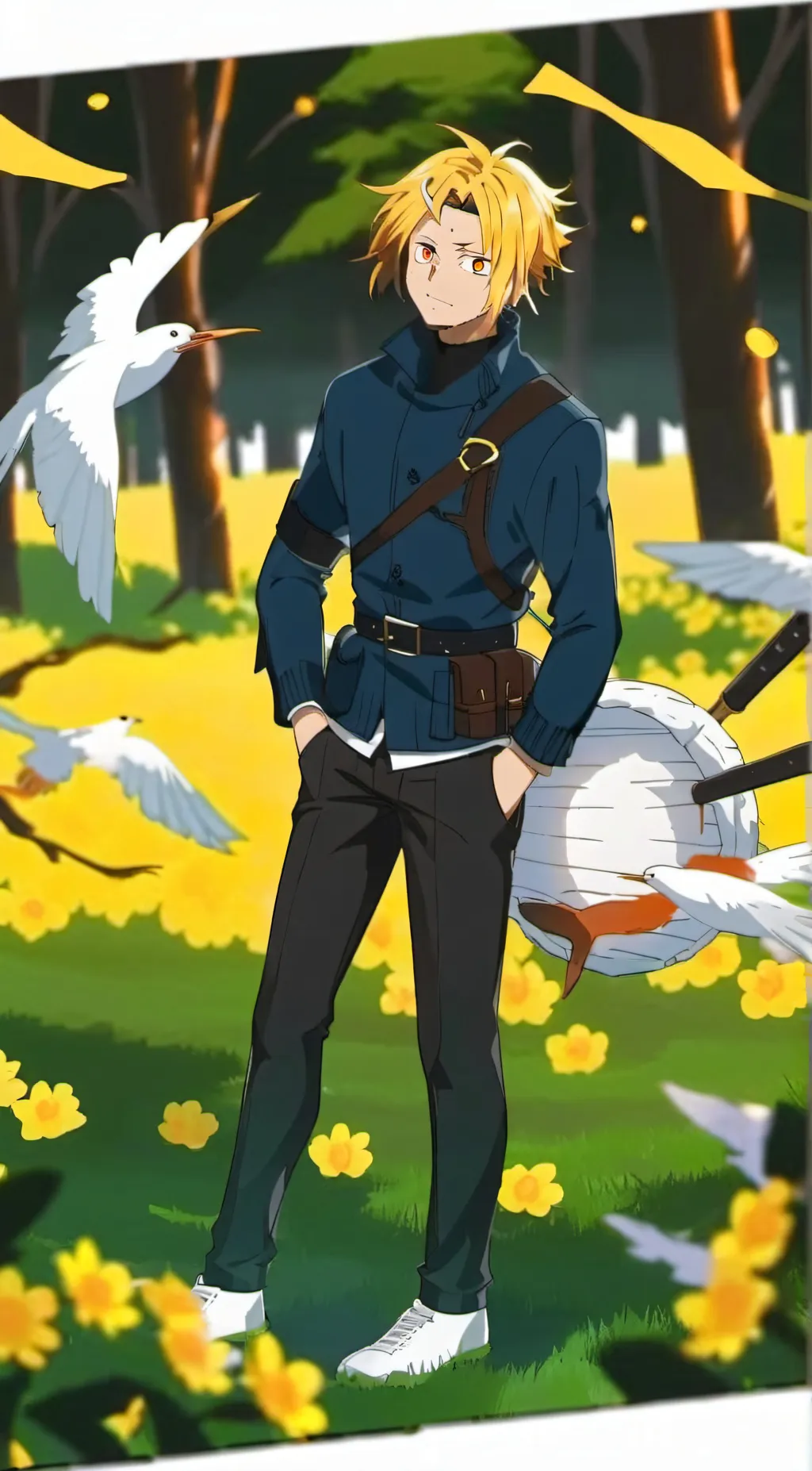 ai character: Denki  background
