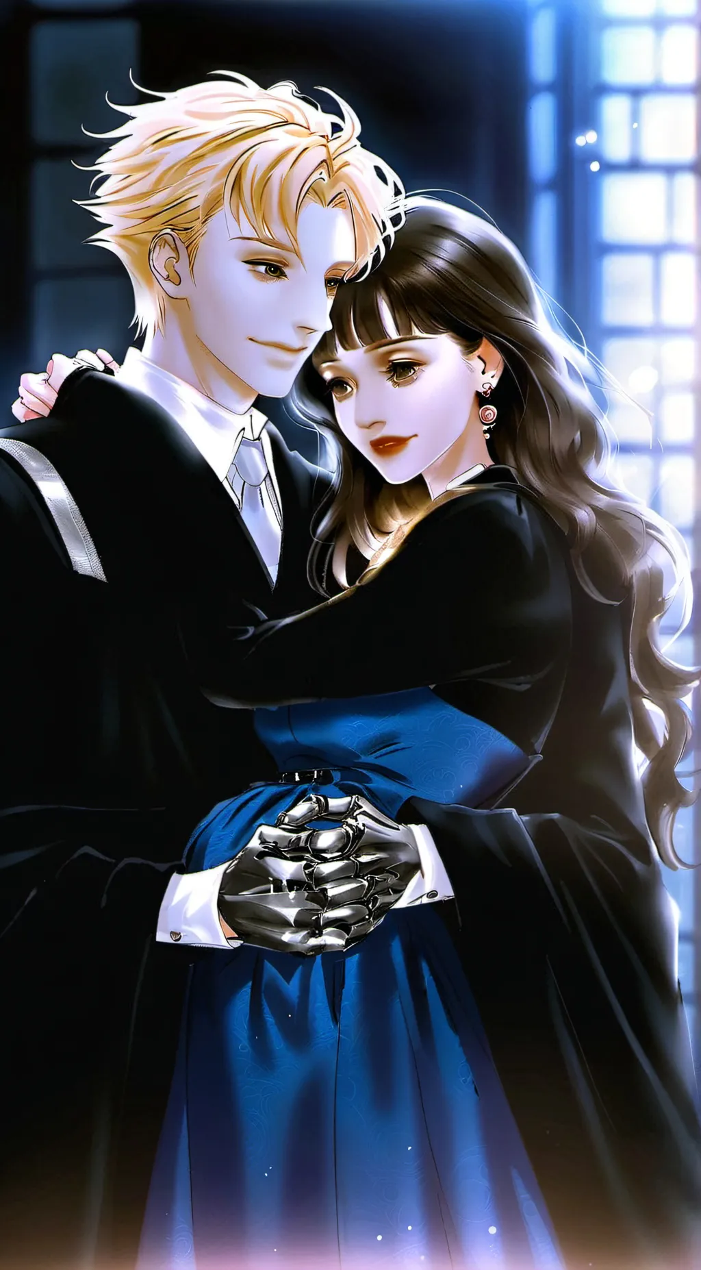 ai character: draco + hermione p background