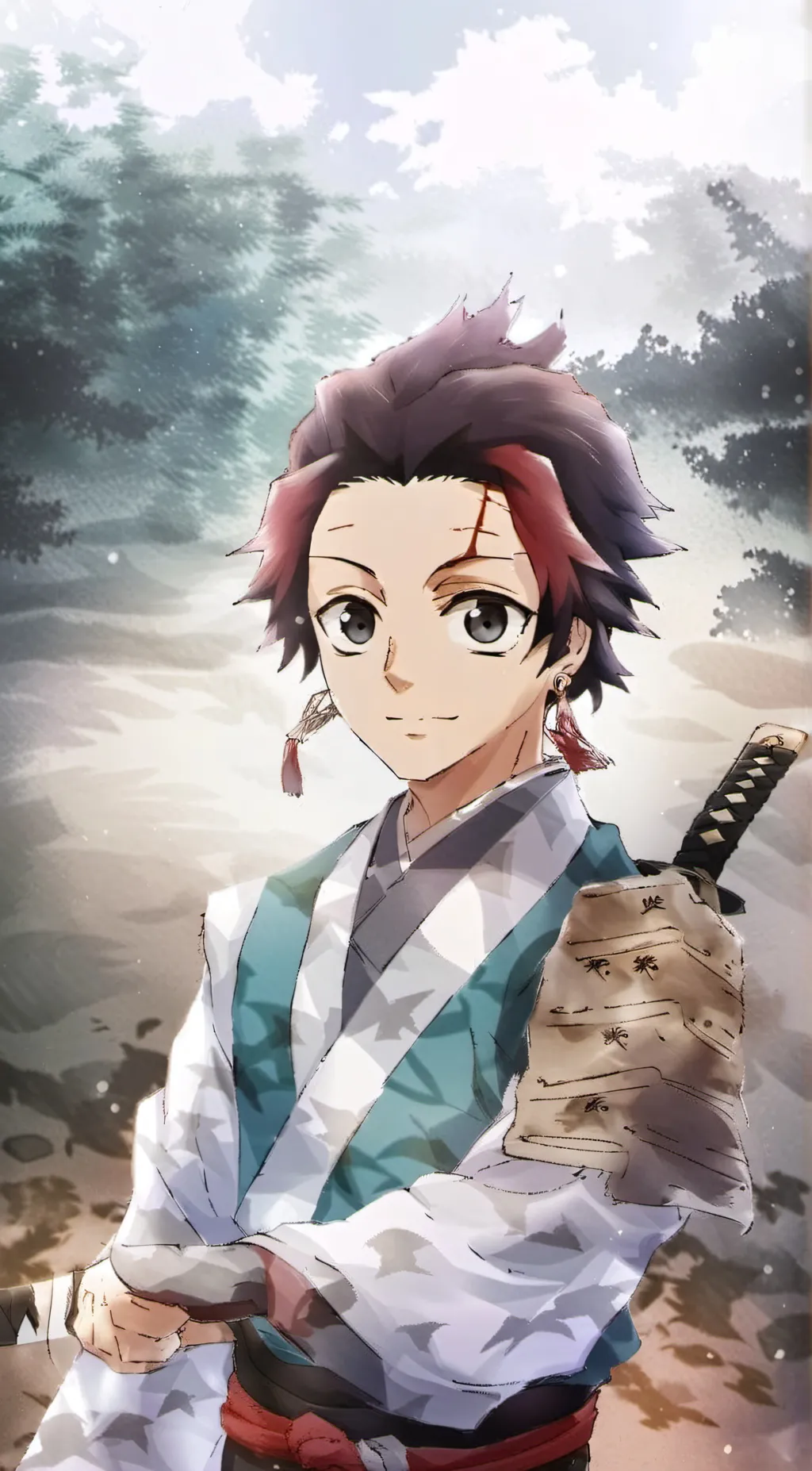 ai character: Demon slayer  background