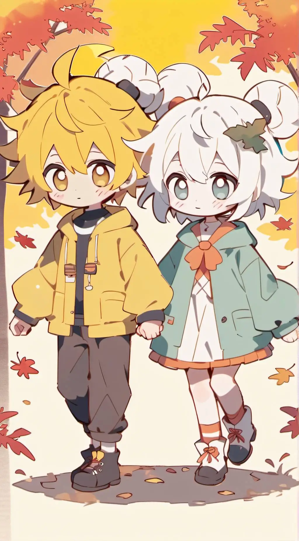 ai character: Rin, len, hatsune background