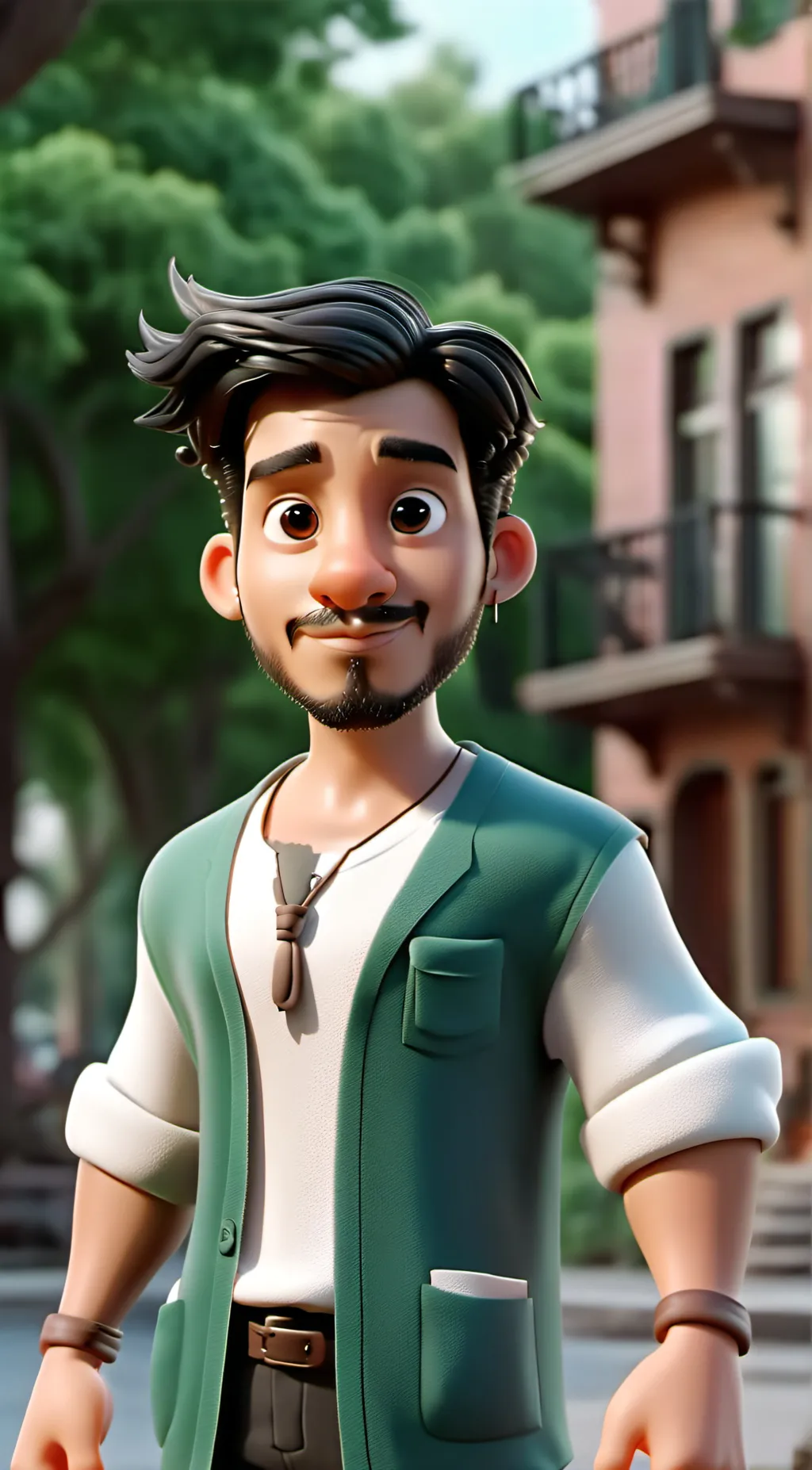 ai character: Man background