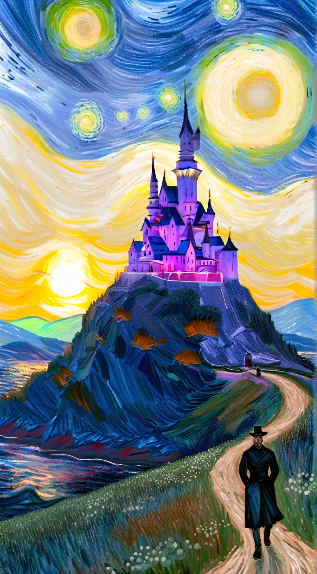 ai character: Hogwarts  background