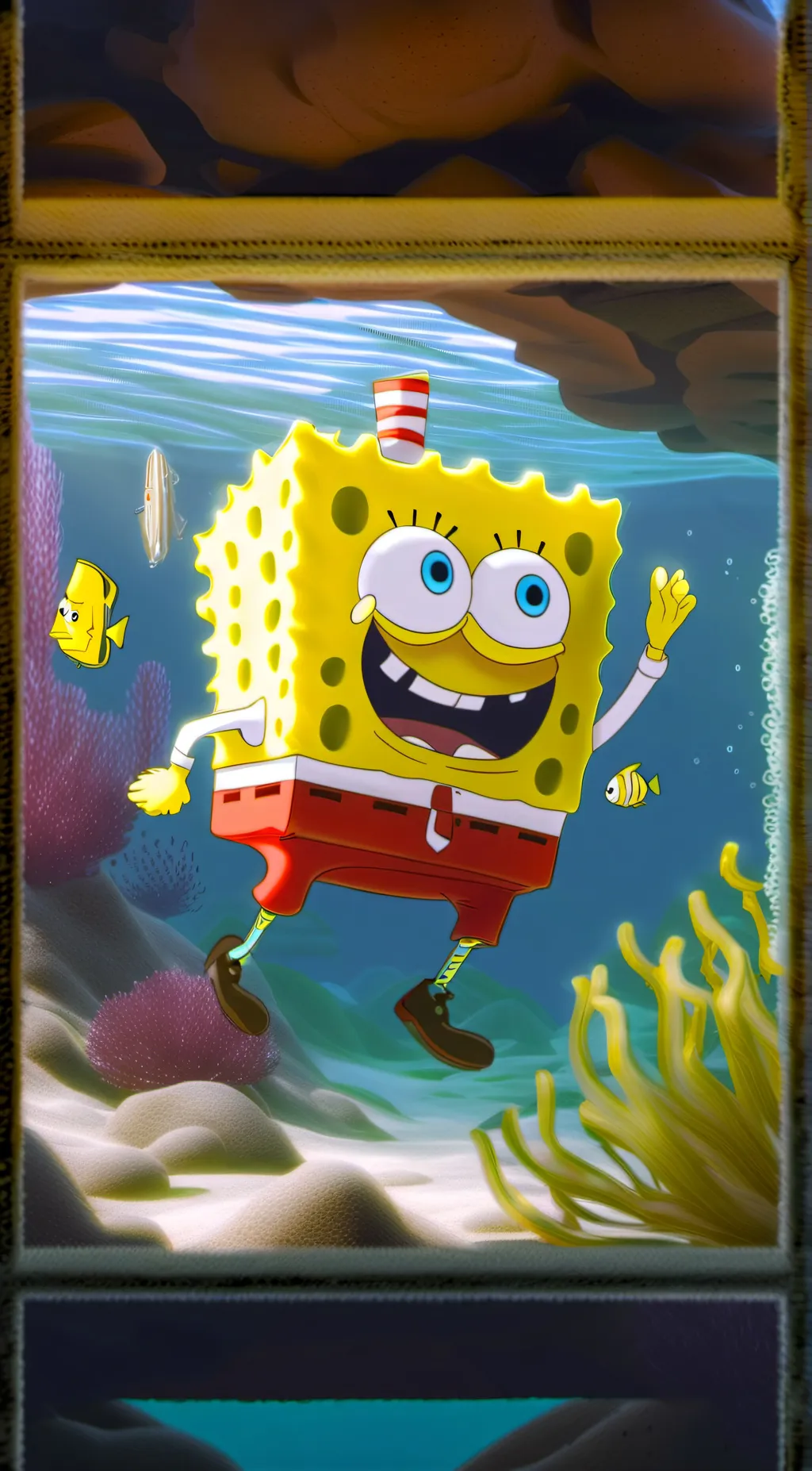 ai character: sponge bob background