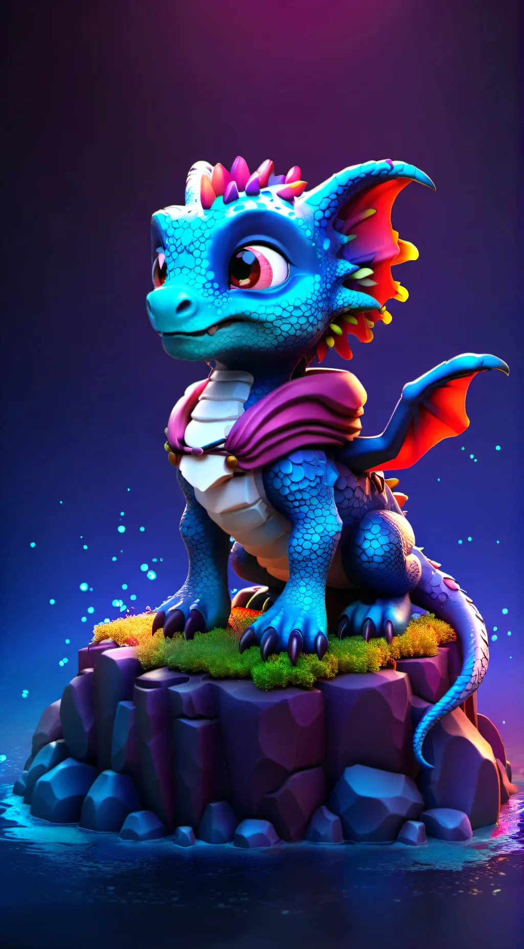 ai character: Cute Baby Dragon background