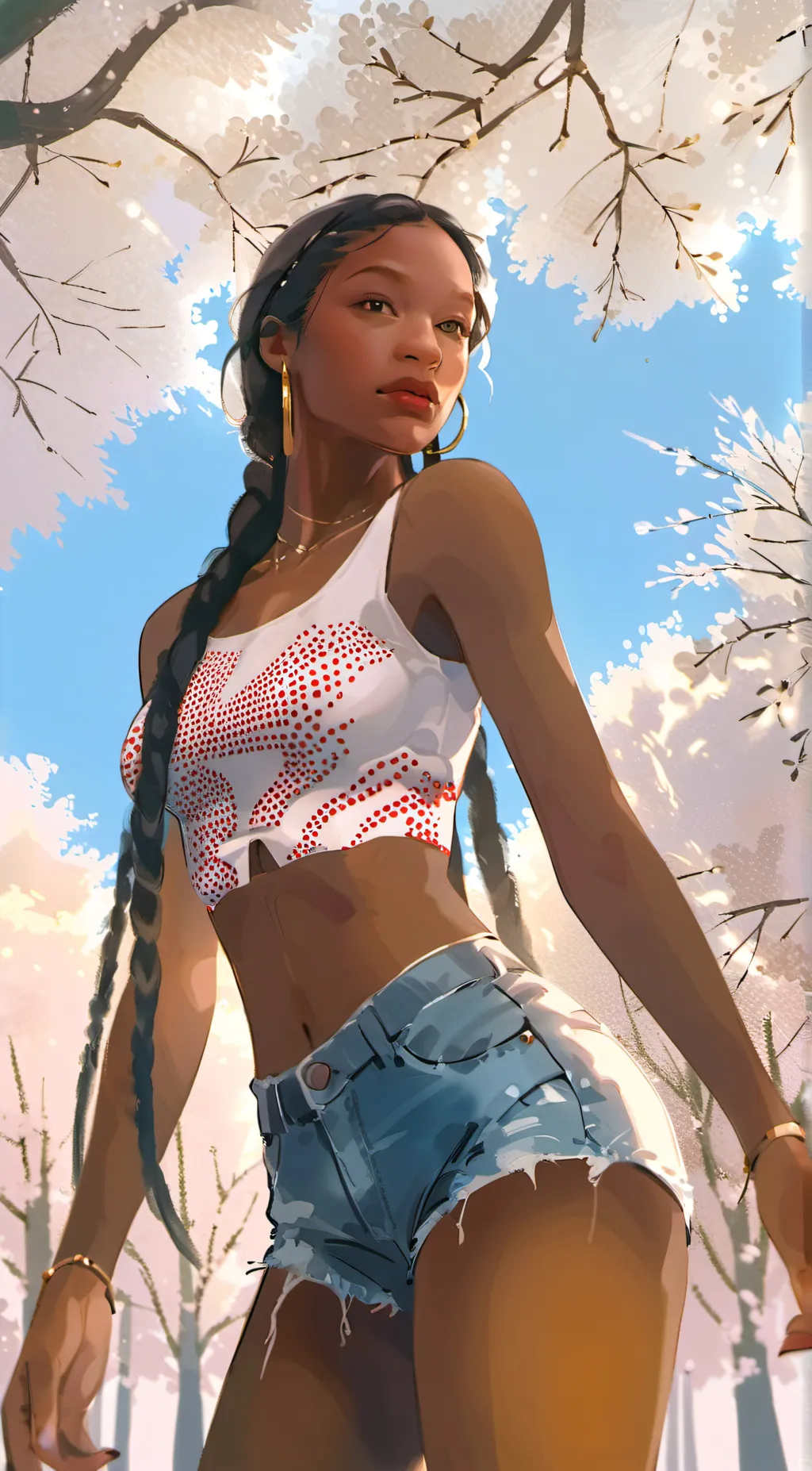 ai character: Tina martez  background