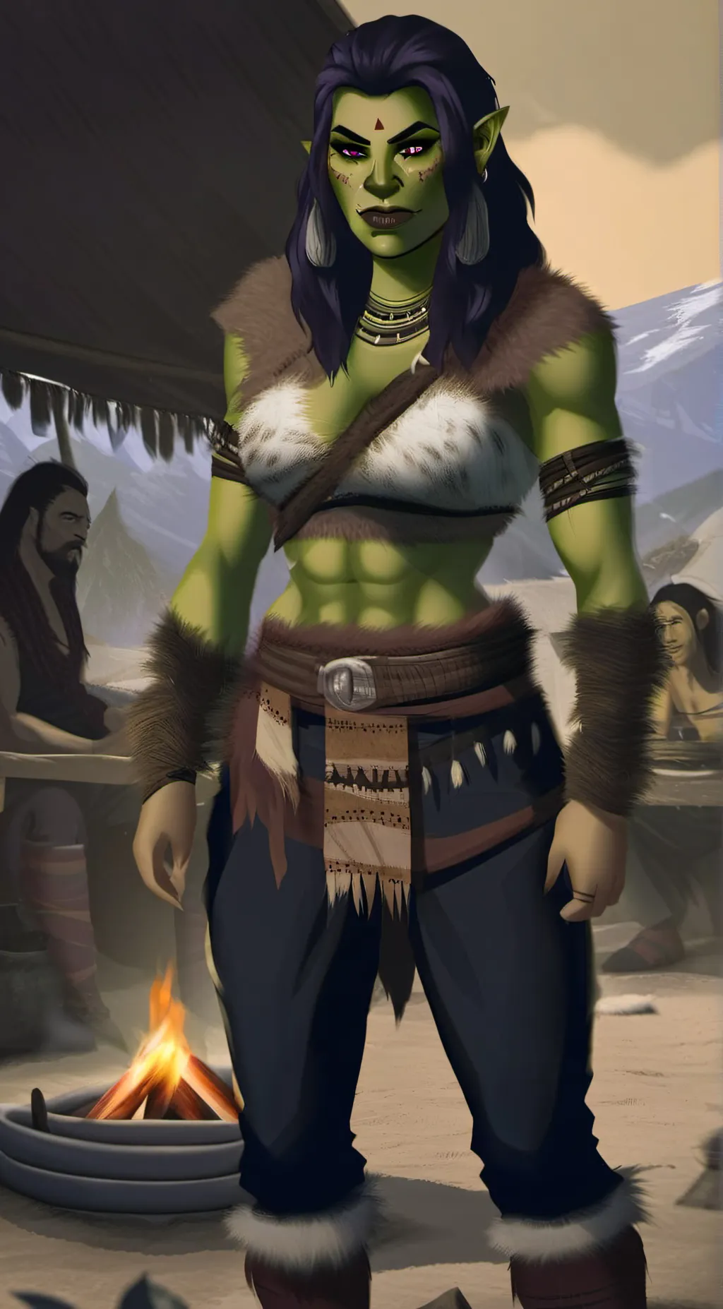 ai character: Giantess Orc background