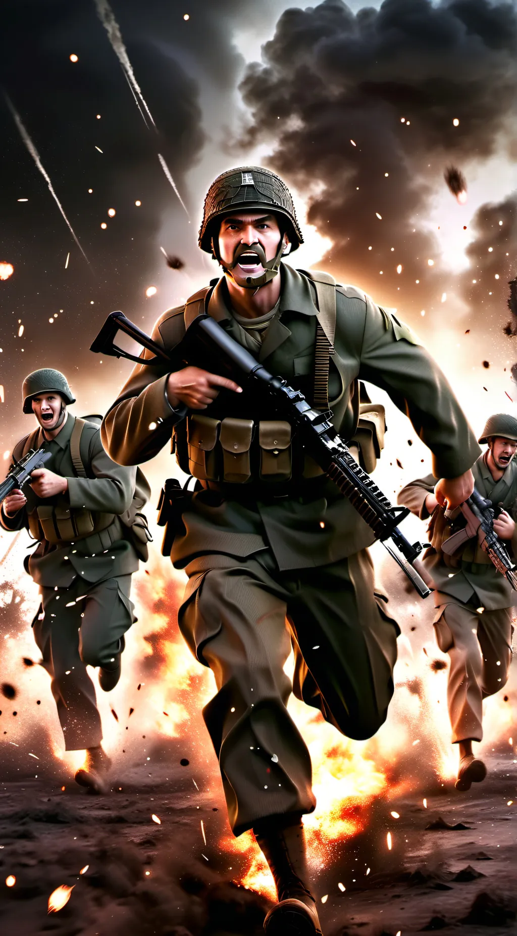 ai character: World war 2 background