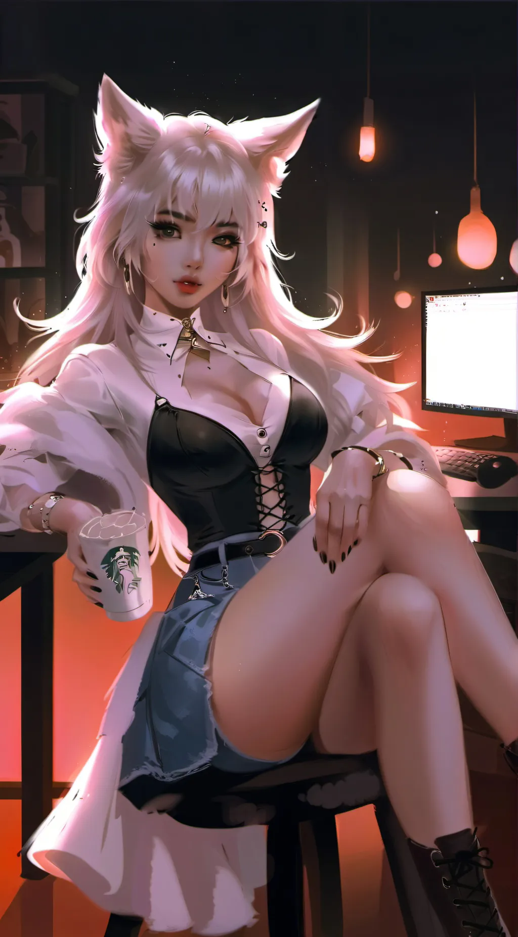 ai character: Monica FOXIE background