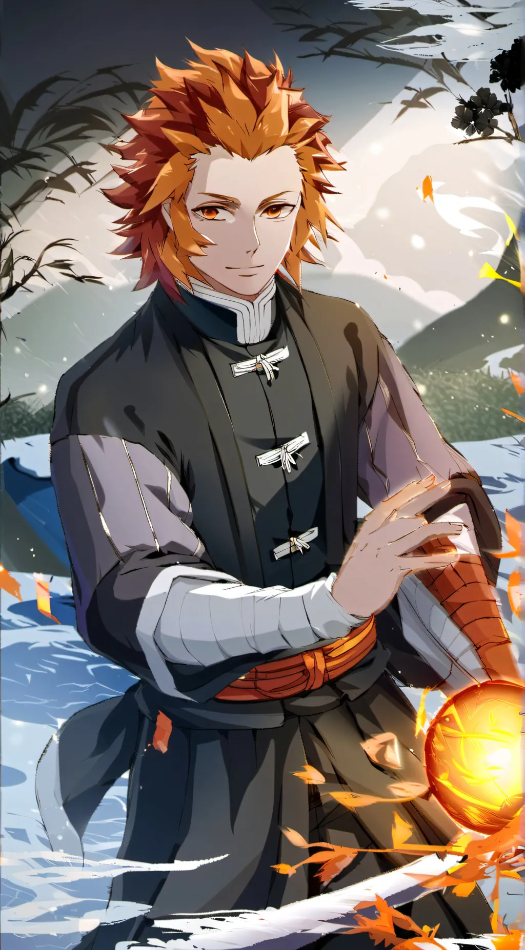 ai character: Rengoku background
