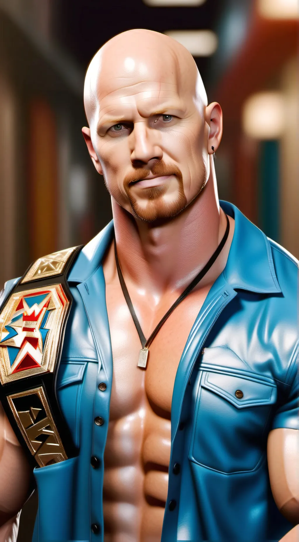 ai character: Stone cold Steve  background
